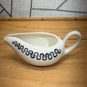 Metlox Poppytrail Aztec Creamer Vintage MCM‎ Ceramic Speckled Cream Black Cali
